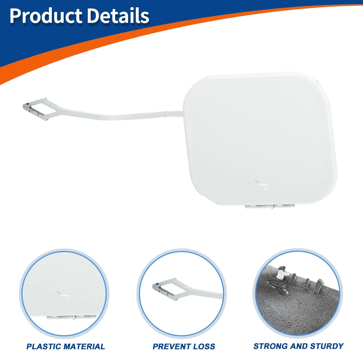 Tow Hook Cover for Mercedes-Benz B-Class (2012–2019) No.A2468851022 White
