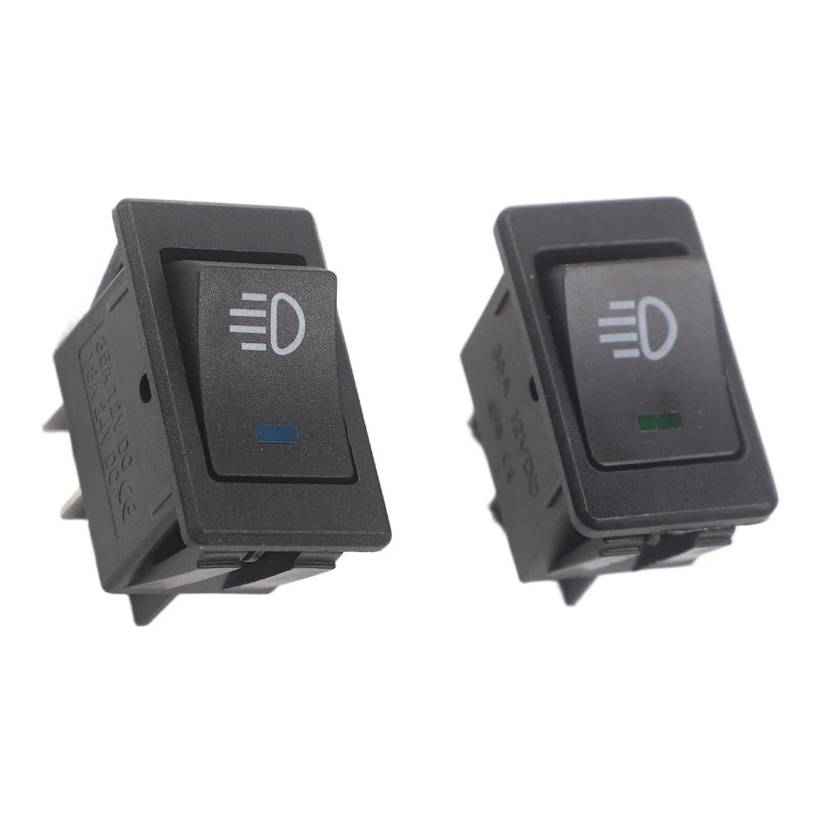 2X 12 Volt 35 Amp Rocker Switch ASW17D 4Pin LED for Fog Lamp Work Light