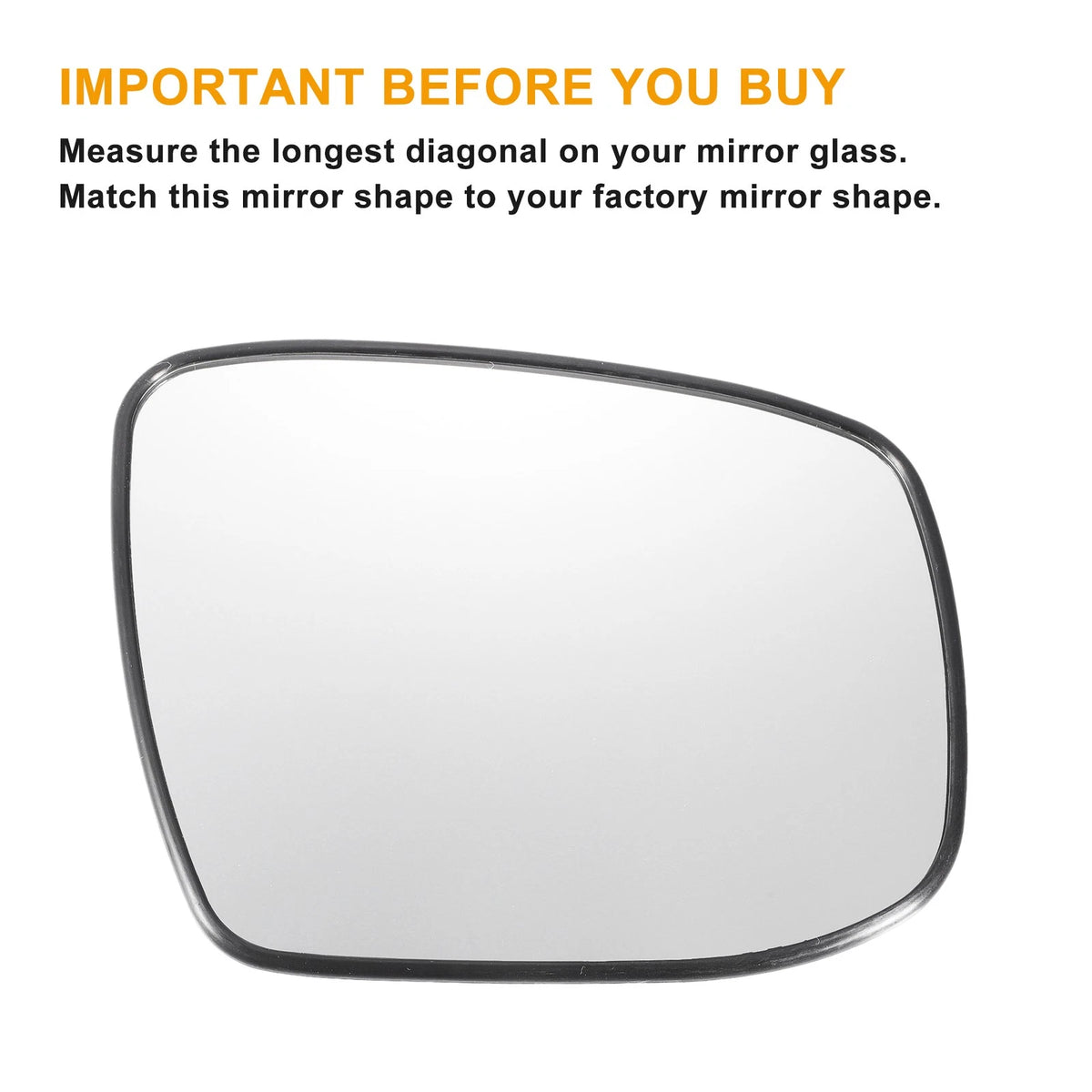 Left Right Mirror Glass White Non Heated Pair for Honda Jazz Fit (2008–2020)