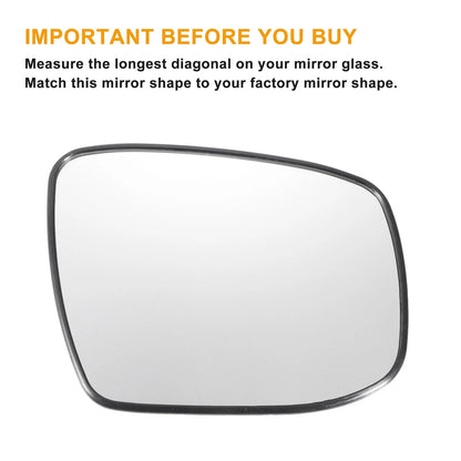 Left Right Mirror Glass White Non Heated Pair for Honda Jazz Fit (2008–2020)