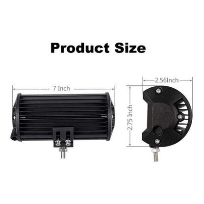 120W LED 7 inch For three Row Work Light with Cooling Design IP68 12V 24V