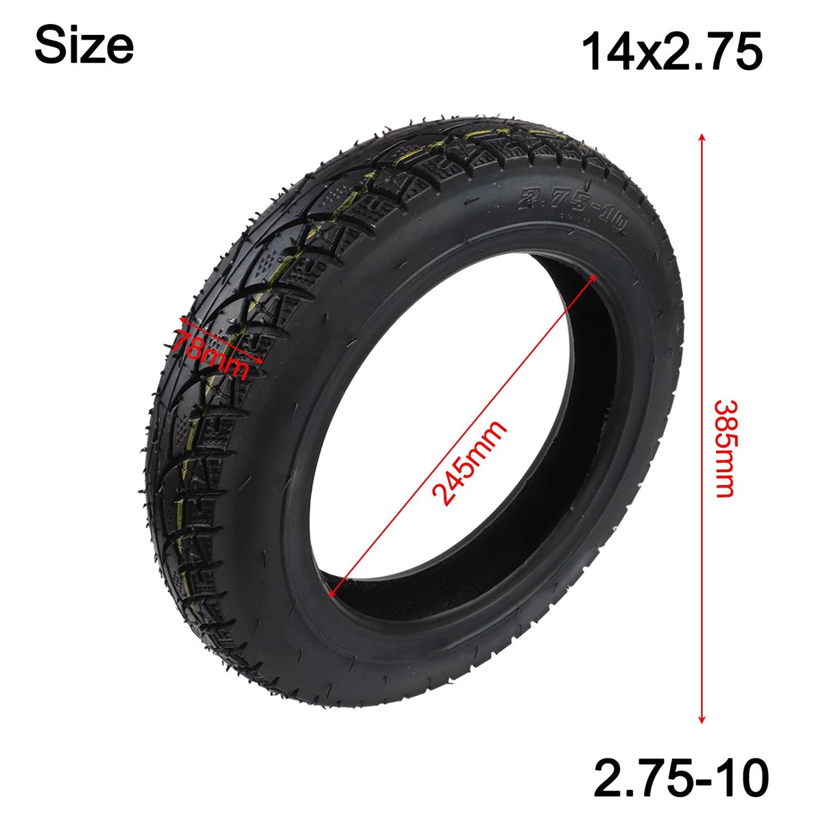 2X 14x2.75 Tubeless Tyres for Ebike (Performance Oriented)