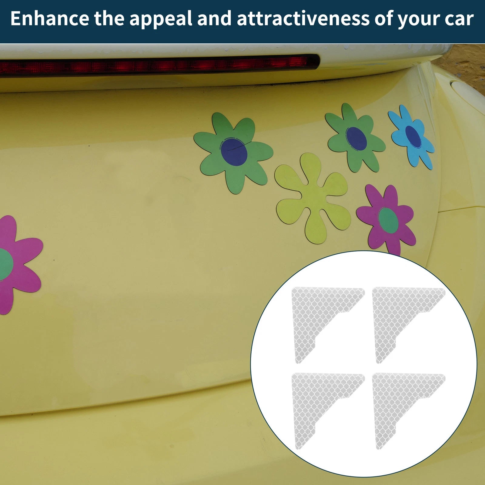 Reflective Bumper Decal for - Diamond Grid Pattern