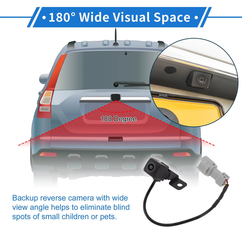 Rear View Camera Backup Reverse Camera 120-180° for Hyundai Santa Fe (2013–2014)
