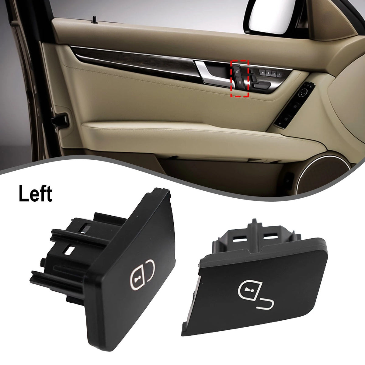 Door Lock Switch Button for Mercedes W212 W204 (2010–2016)