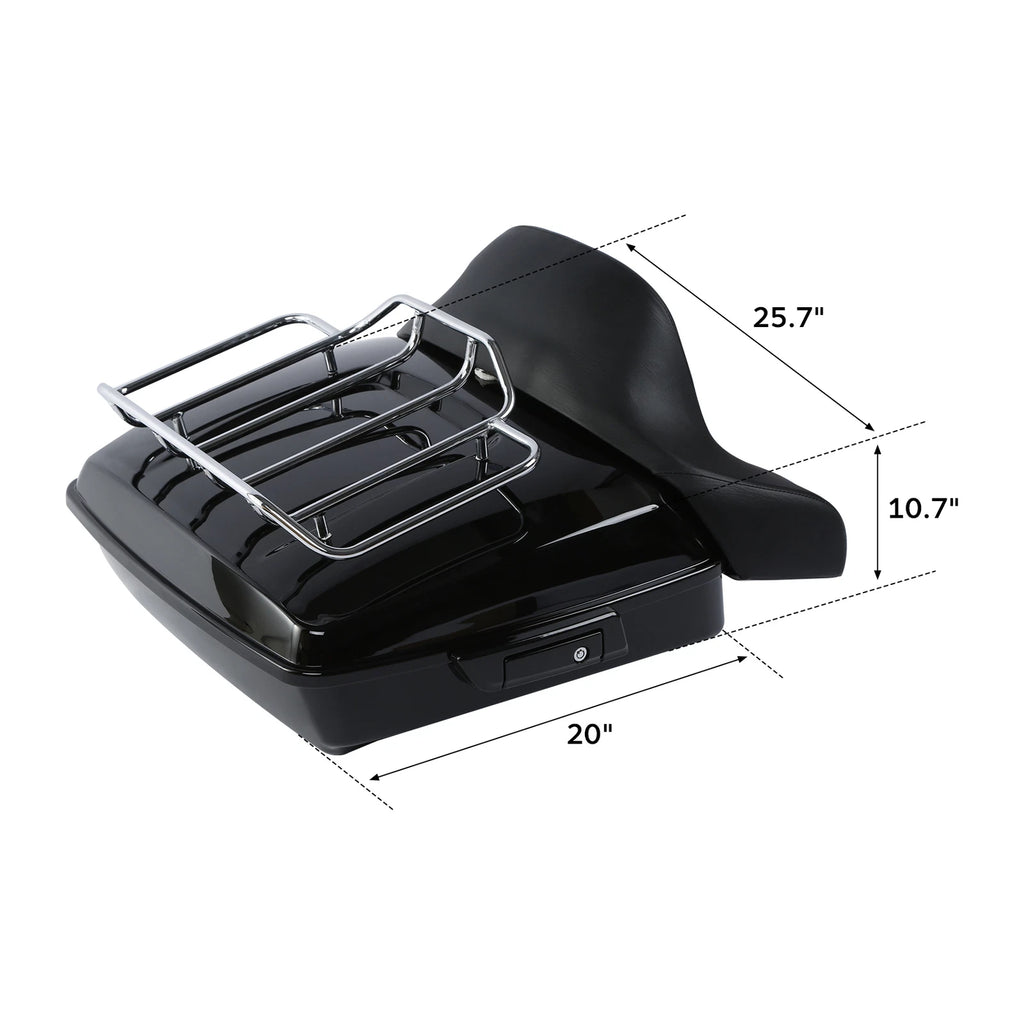 Trunk Backrest Pad Mount Rack for Harley Touring (2014–2025)