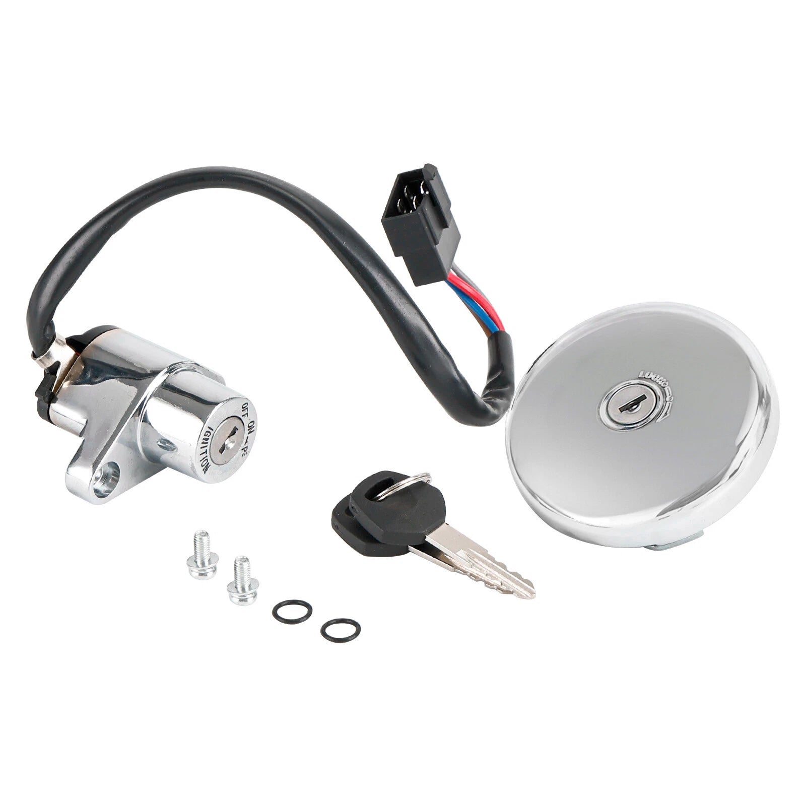 Ignition Switch & Fuel Tank Cap for Kawasaki Vulcan 500 LTD 800 Classic (2001–2009)