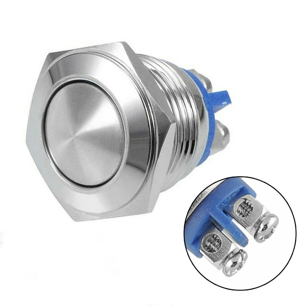 Push Button Switch 12V for Car/Boat (Brass Nickel Plated)