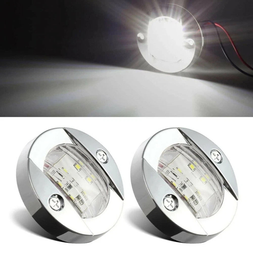 Set of 6 LED Stern Lights for Boat (12V, 3 Inch, Waterproof)