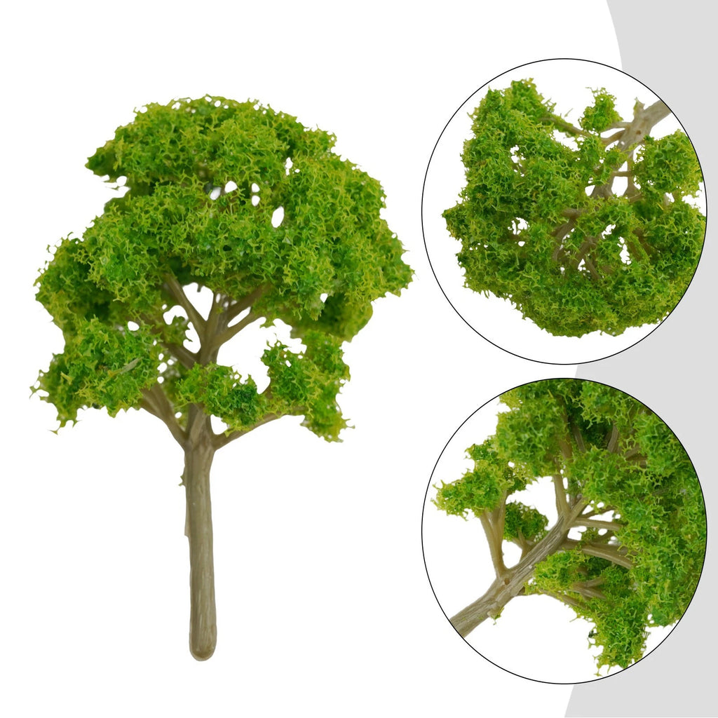 Set of 10 HO Scale Model Trees for Train Railroad Layout Scenery