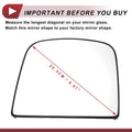 Driver Side Upper Mirror Glass Replacement for Chevrolet Express (2003–2023)