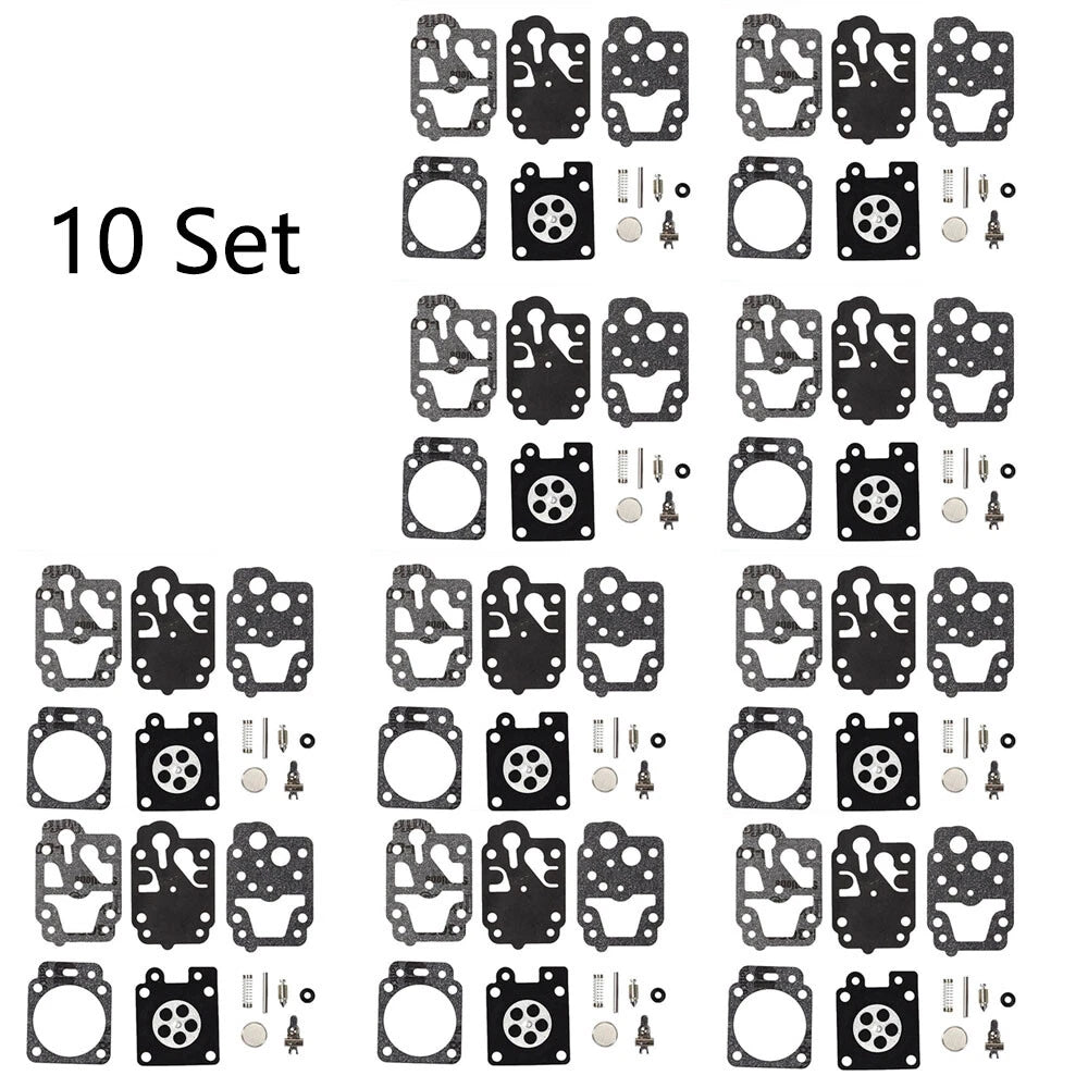 Set of 10 Carburetor Repair Kits for Walbro K10-WYC Chainsaw Blower Trimmer