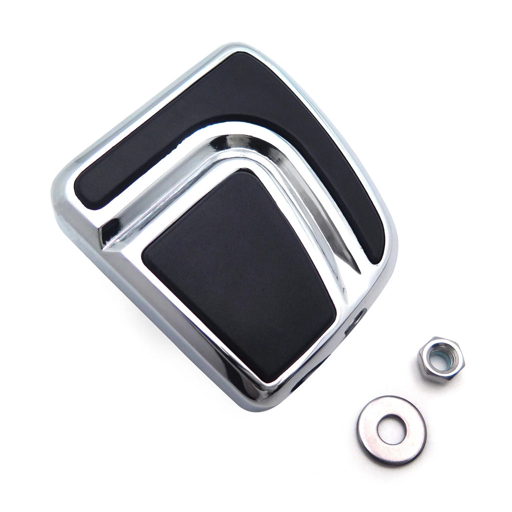 Chrome Airflow Brake Pedal Pad for Harley Dyna Wide Glide (2012–2017)