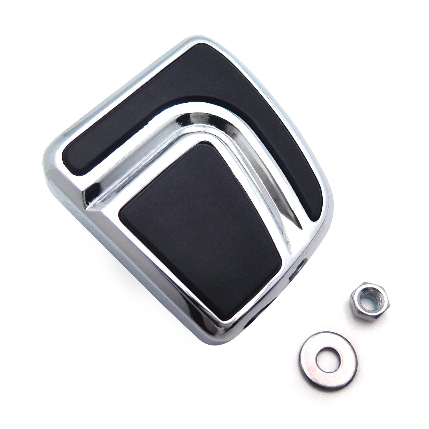 Chrome Airflow Brake Pedal Pad for Harley Dyna Wide Glide (2012–2017)