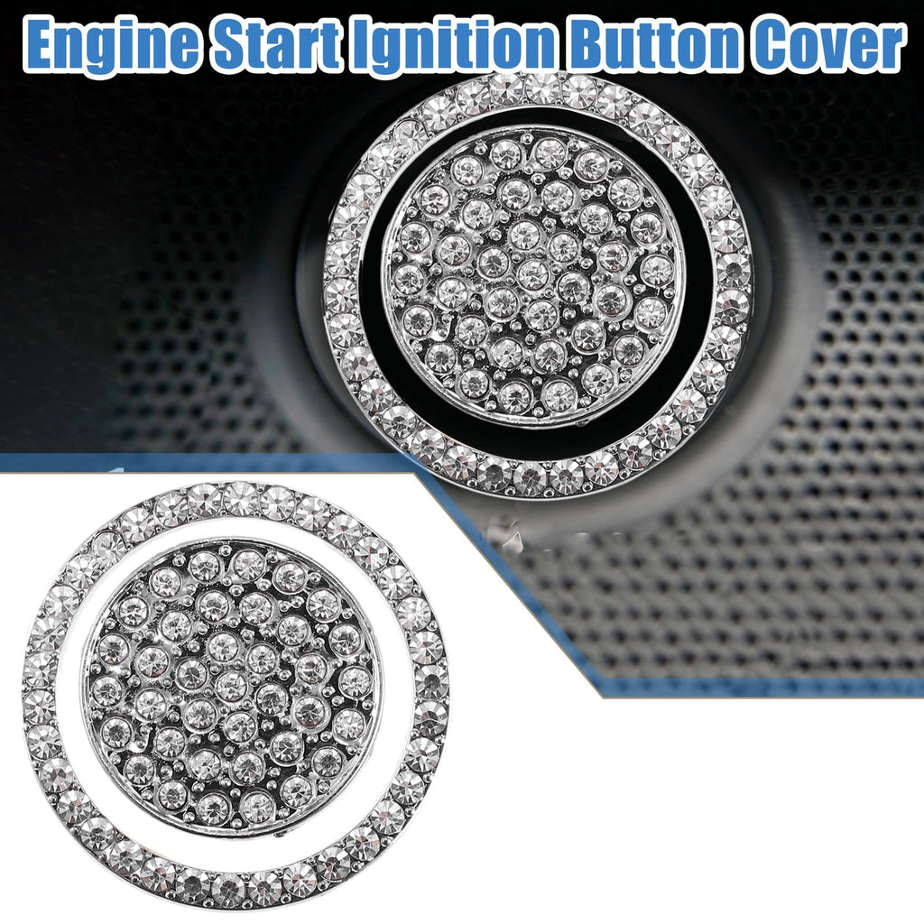 Ignition Button Decal for Range Rover (Aluminum Alloy, Silver Tone)