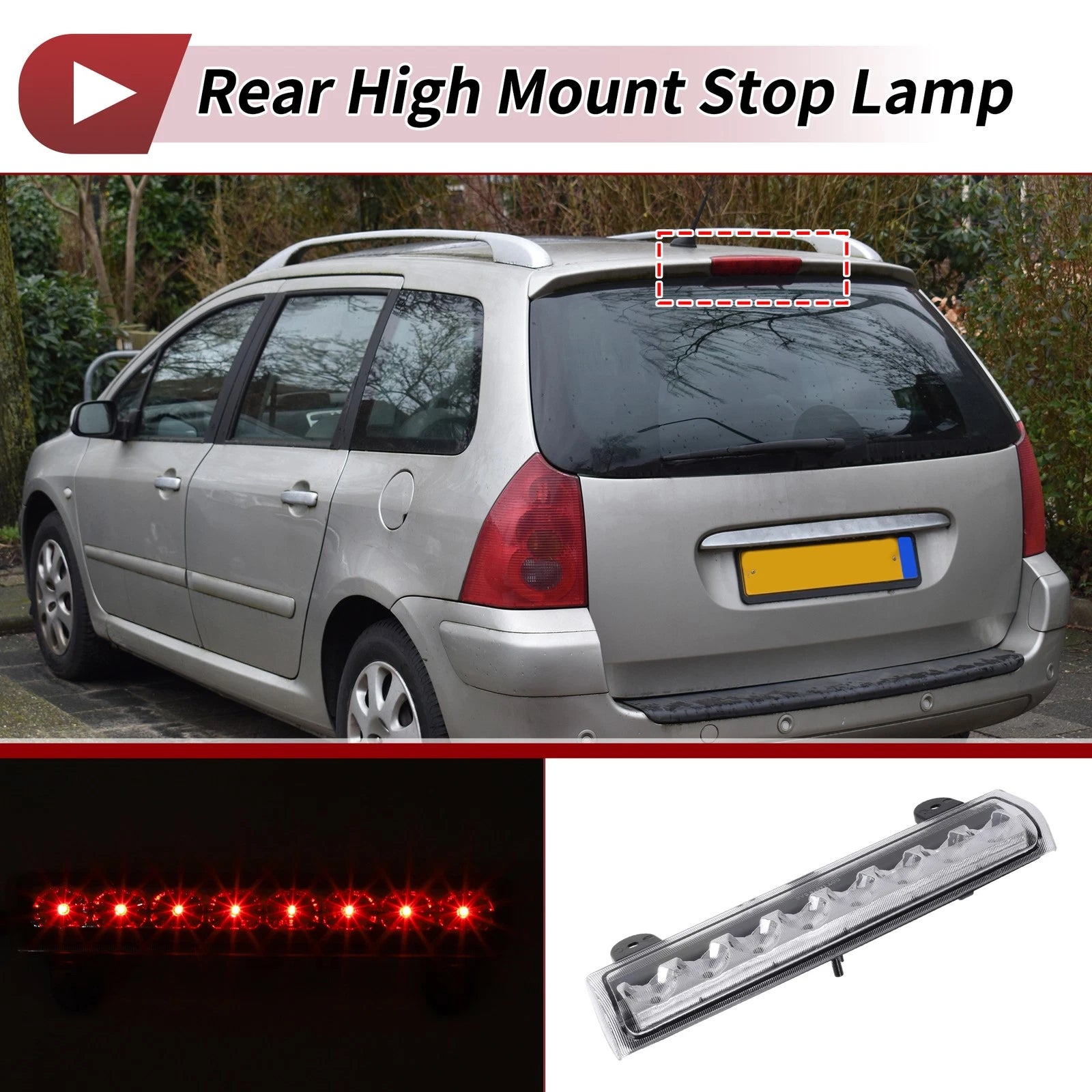 White LED Third Brake Light Replacement for Chevrolet Suburban (2007–2014)
