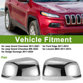 Pair Left Right Side Mirror Cover Caps Replacement for Jeep Grand Cherokee (2011–2021)