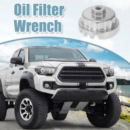 Oil Filter Wrench 14 Flutes 64.5mm for Toyota Silver Tone (2010–2018)