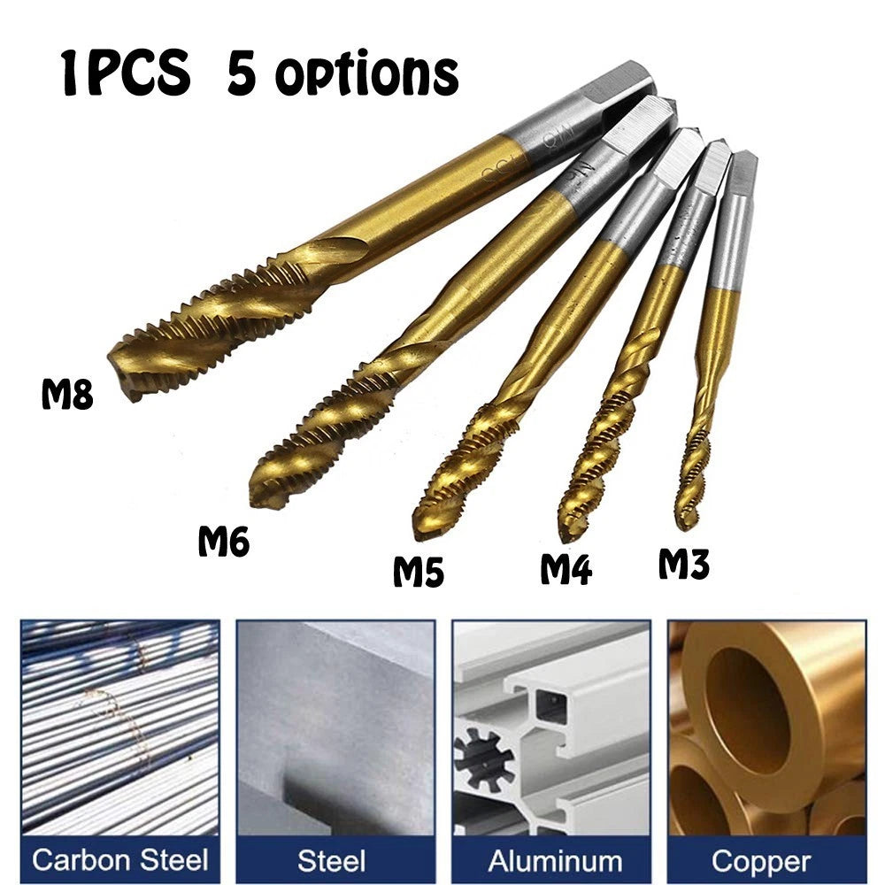 1Pcs HSS Spiral Tap Drill Metric Thread Tap