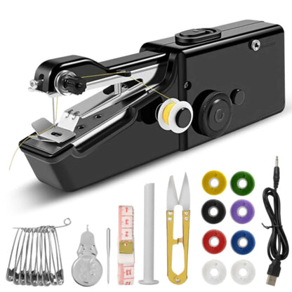 Handheld Mini Sewing Machine Tool Set with Accessories for Universal Use