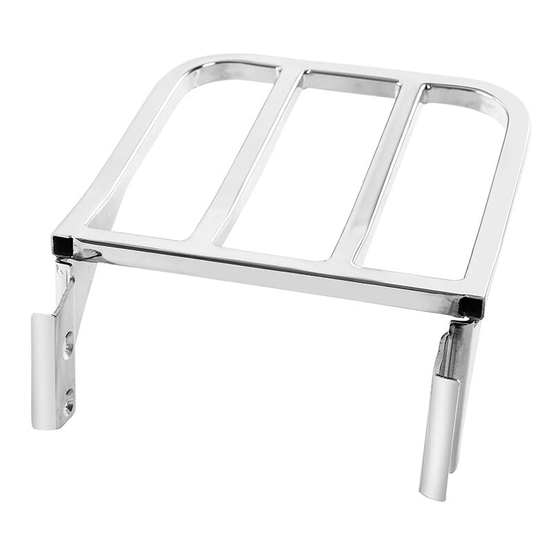Chrome Sissy Bar Backrest Luggage Rack for Harley Dyna