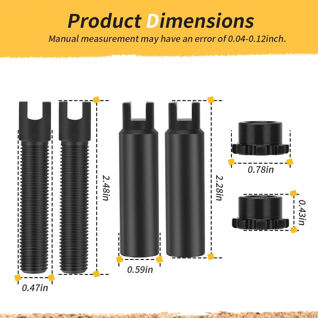 2 Brake Adjuster Screws Kit 21035 for Dexter Demco Redline Trailer (10"-12")