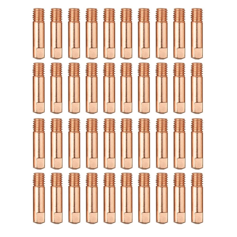40 Pieces Copper Welding Contact Tips Nozzles 0.8-1.0mm for 15AK Machine