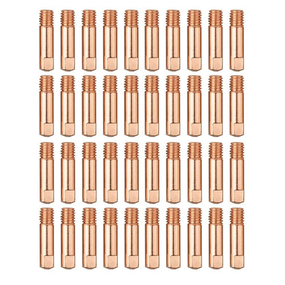 40 Pieces Copper Welding Contact Tips Nozzles 0.8-1.0mm for 15AK Machine