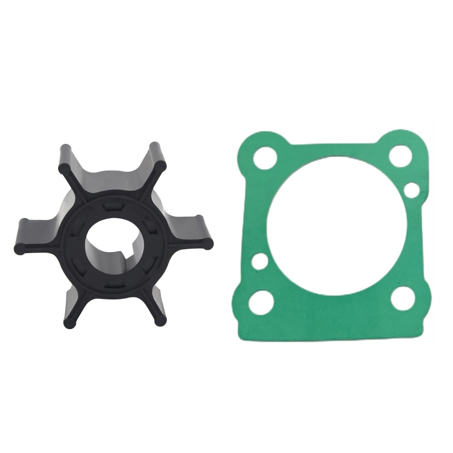 Water Pump Impeller & Gasket for Yamaha 2-Str 6 8 HP Outboard (6G1-44352-00)