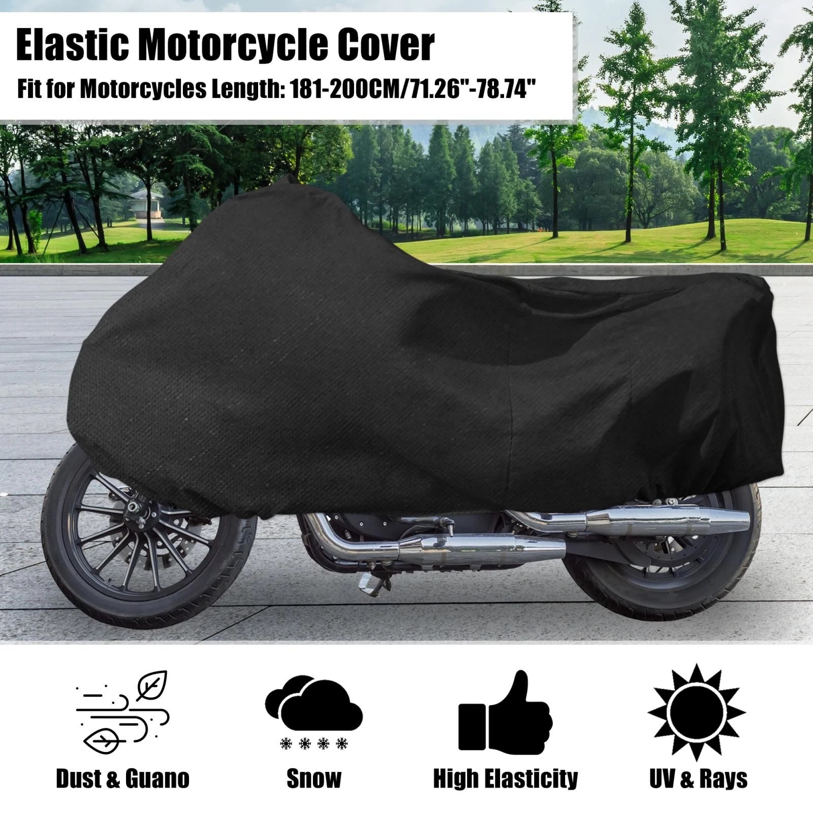Motorcycle Cover Indoor Dust-Proof Elastic for All Motorbikes (Any Model)