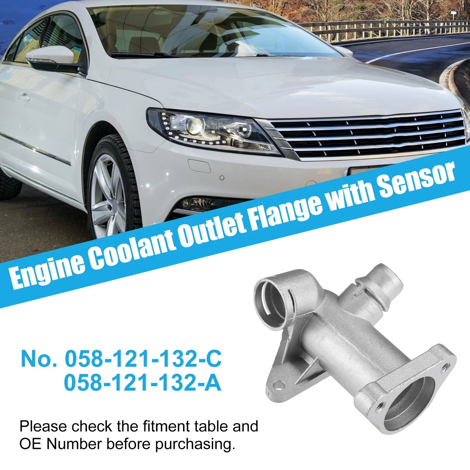 Engine Coolant Outlet Tube Set for Audi A4 1.8T (2005–2009)