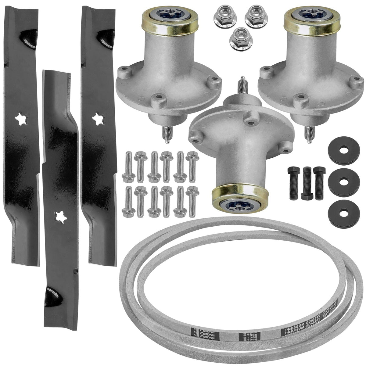 Deck Spindle Blade Belt Kit Replacement for Husqvarna GTH26V52LS (GTH3052) (2000–2025)