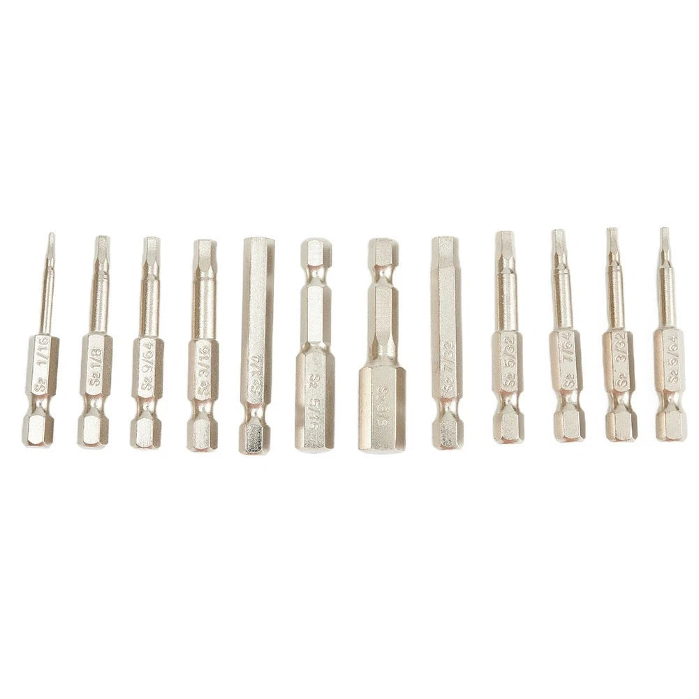 Hex Bit Connector Set for Quick Change Hexagonal Key (1/16 - 3/8 Inch)