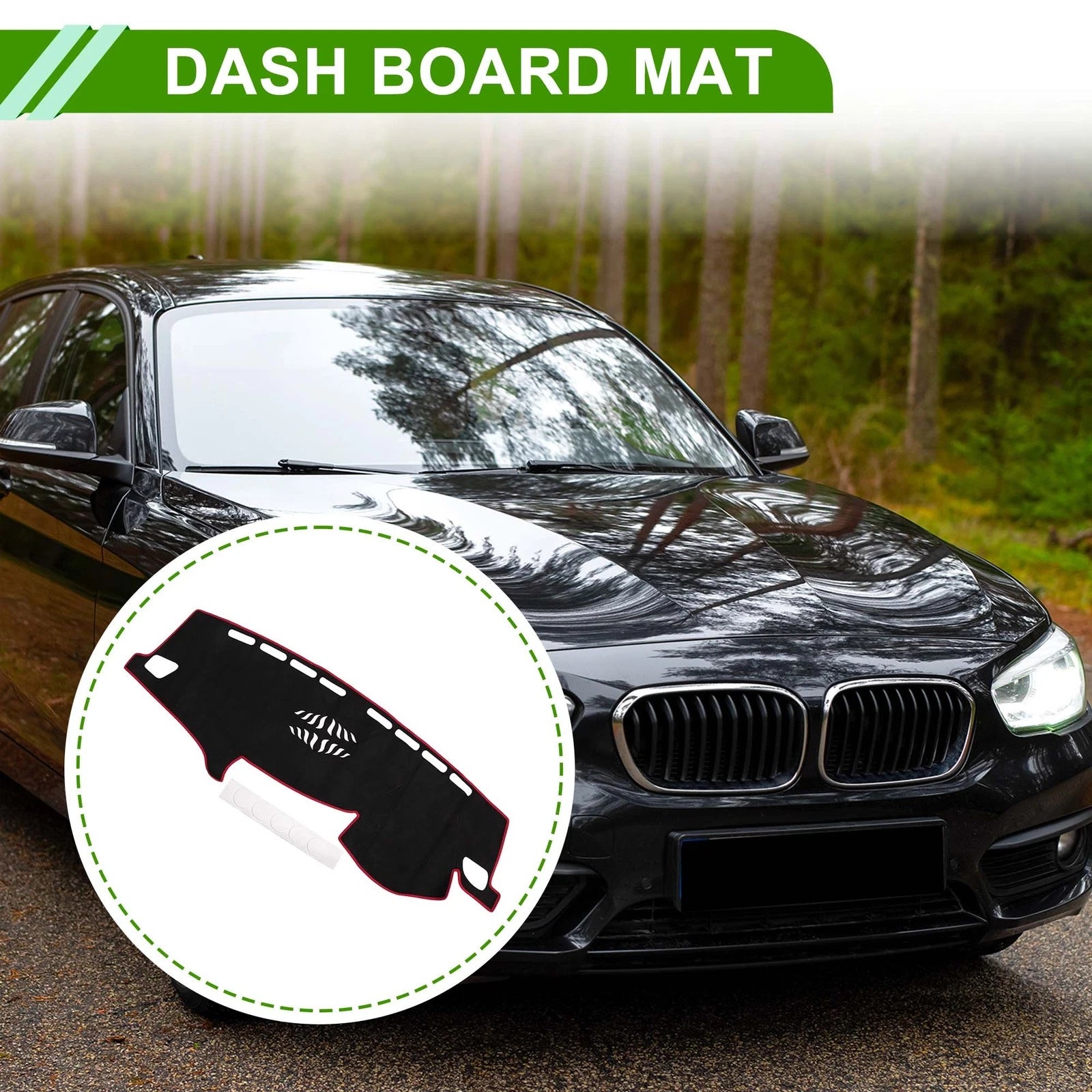 Dash Cover Mat Sun Protector for BMW X3 (2011–2017) Black Red