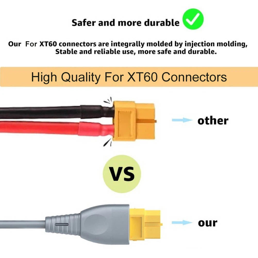 XT60 Male Car Charging Cable 12/24V DC Input 10A 15A Output 3 Meter