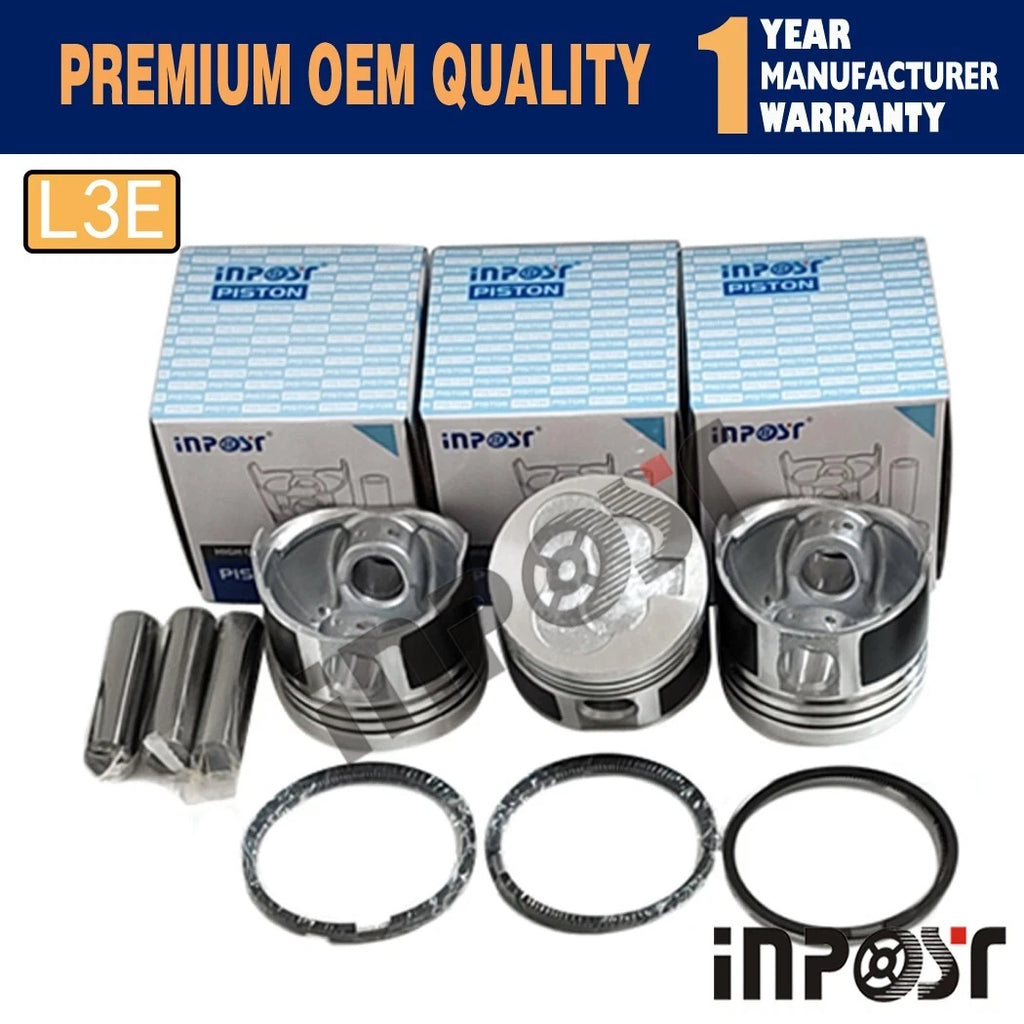 Piston & Piston Ring Set for Mitsubishi L3E (Fits 76mm)