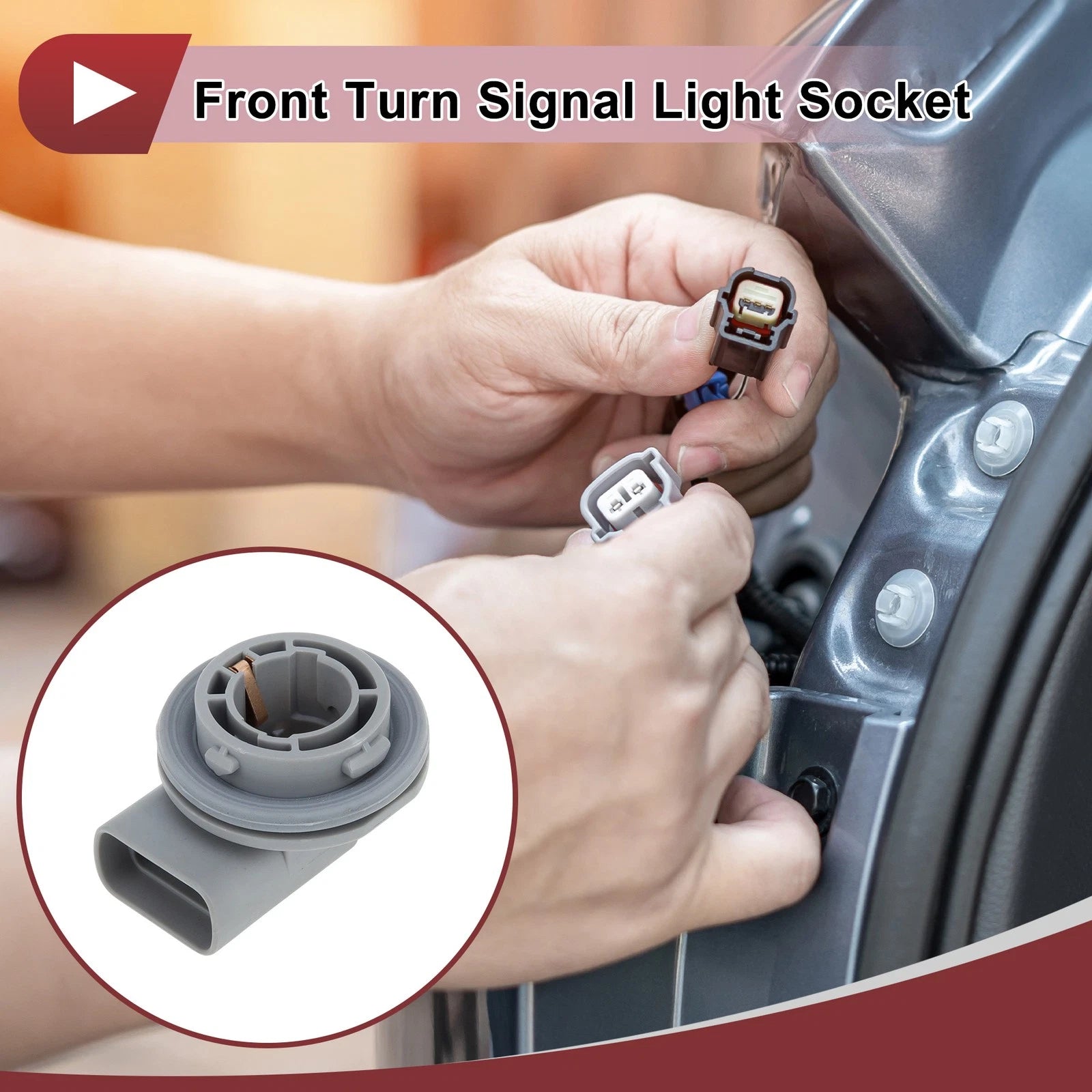 Front Turn Signal Light Socket Replacement for Kia Rio 2006–2011 1.6L