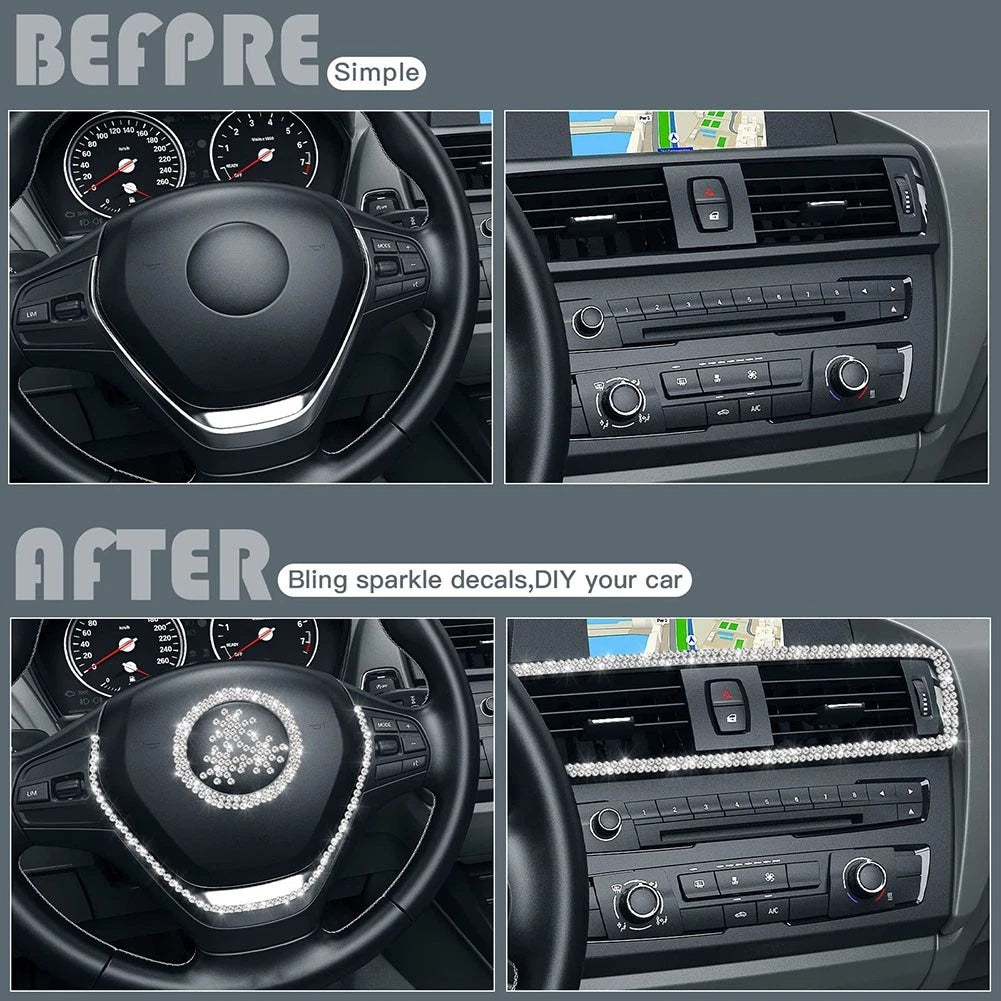 Rhinestone Trim Tape for Upscale Car Interior Decoration