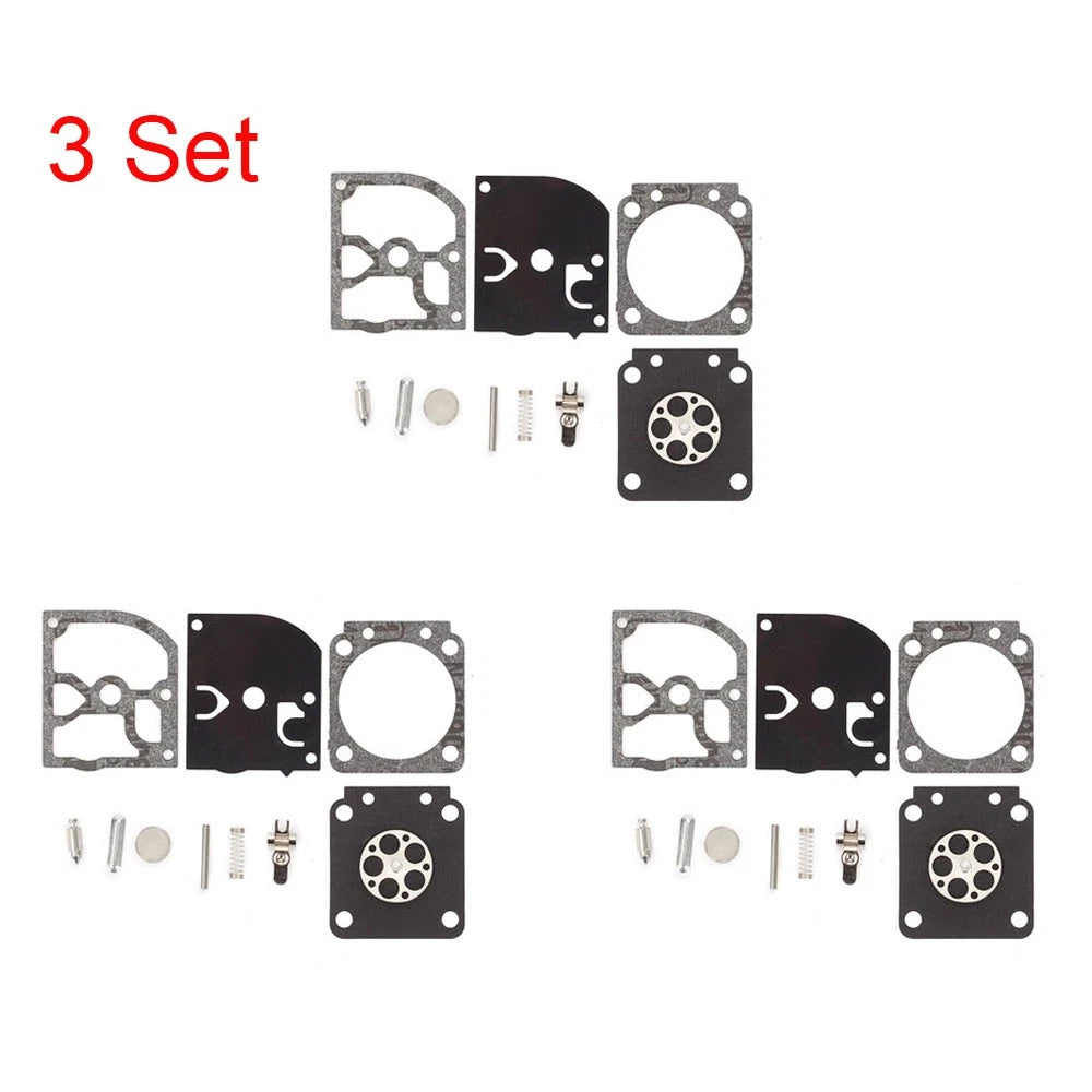 3X Carburetor Gasket Kit for Zama C1M-W26A C1M-W26B C1M-W26C (Replacement)