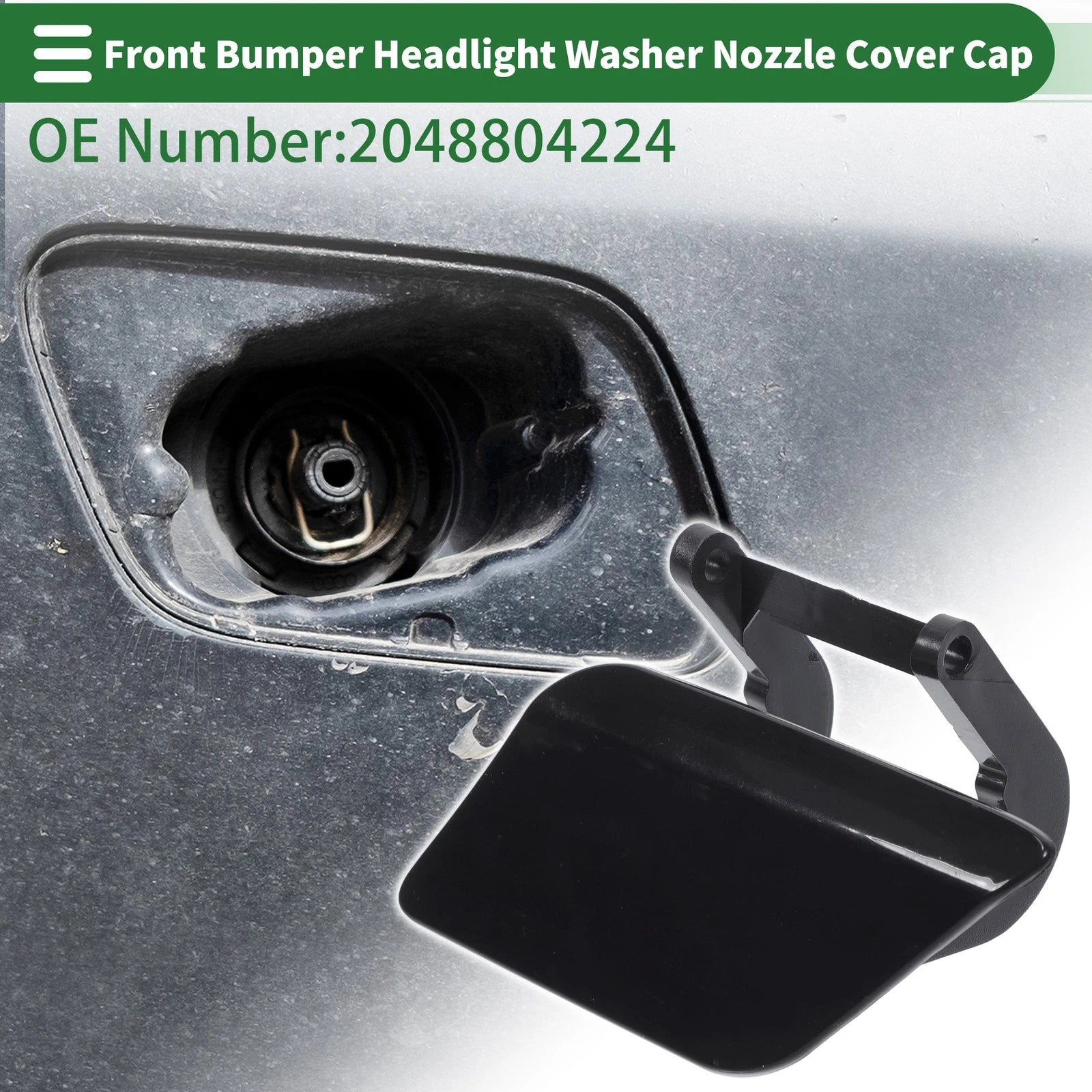Front Left Side Headlight Washer Nozzle Cover Cap for Mercedes-Benz C350 (2010–2019)