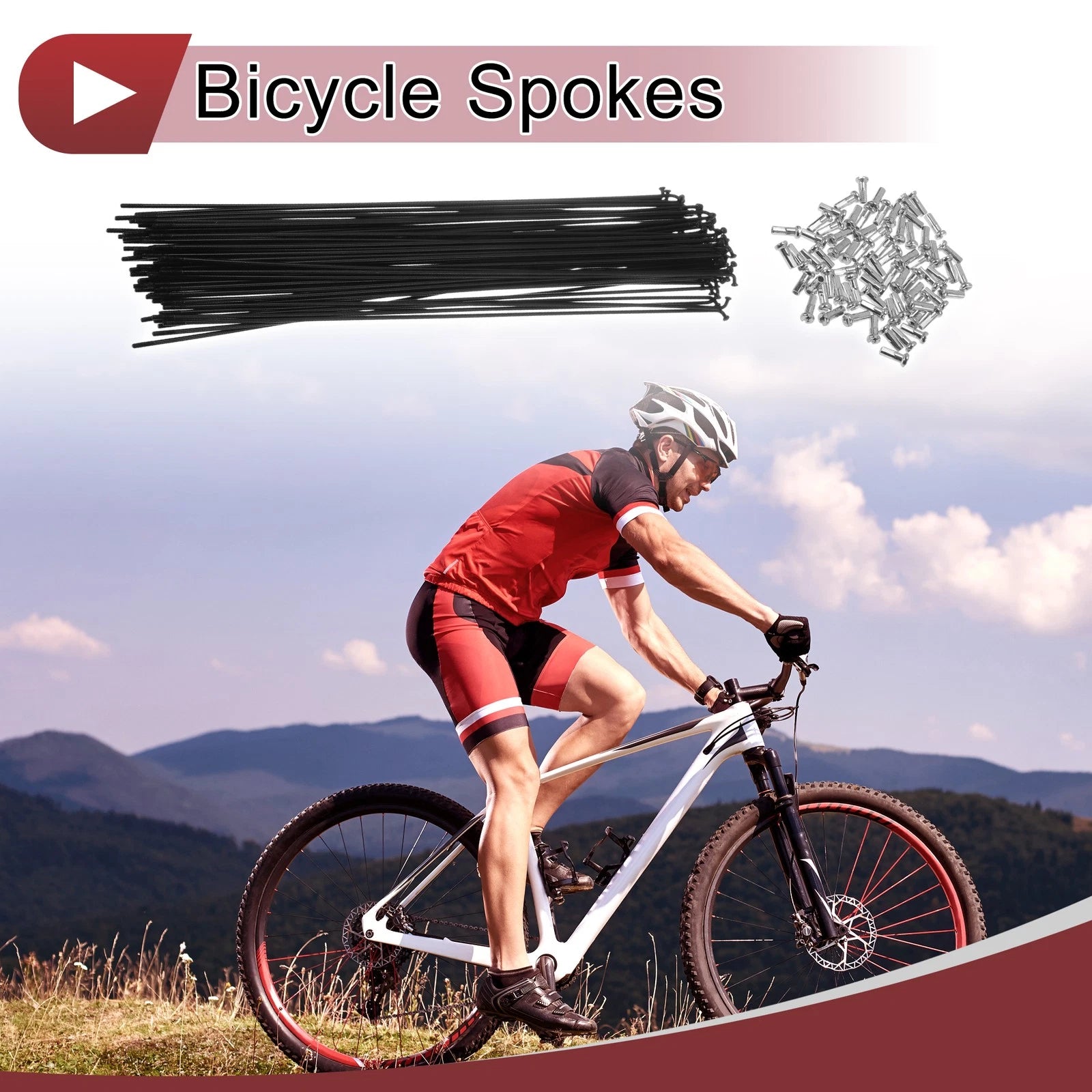 Bicycle Spoke 273mm Replacement for 14G Wheel Set (Carbon Steel)