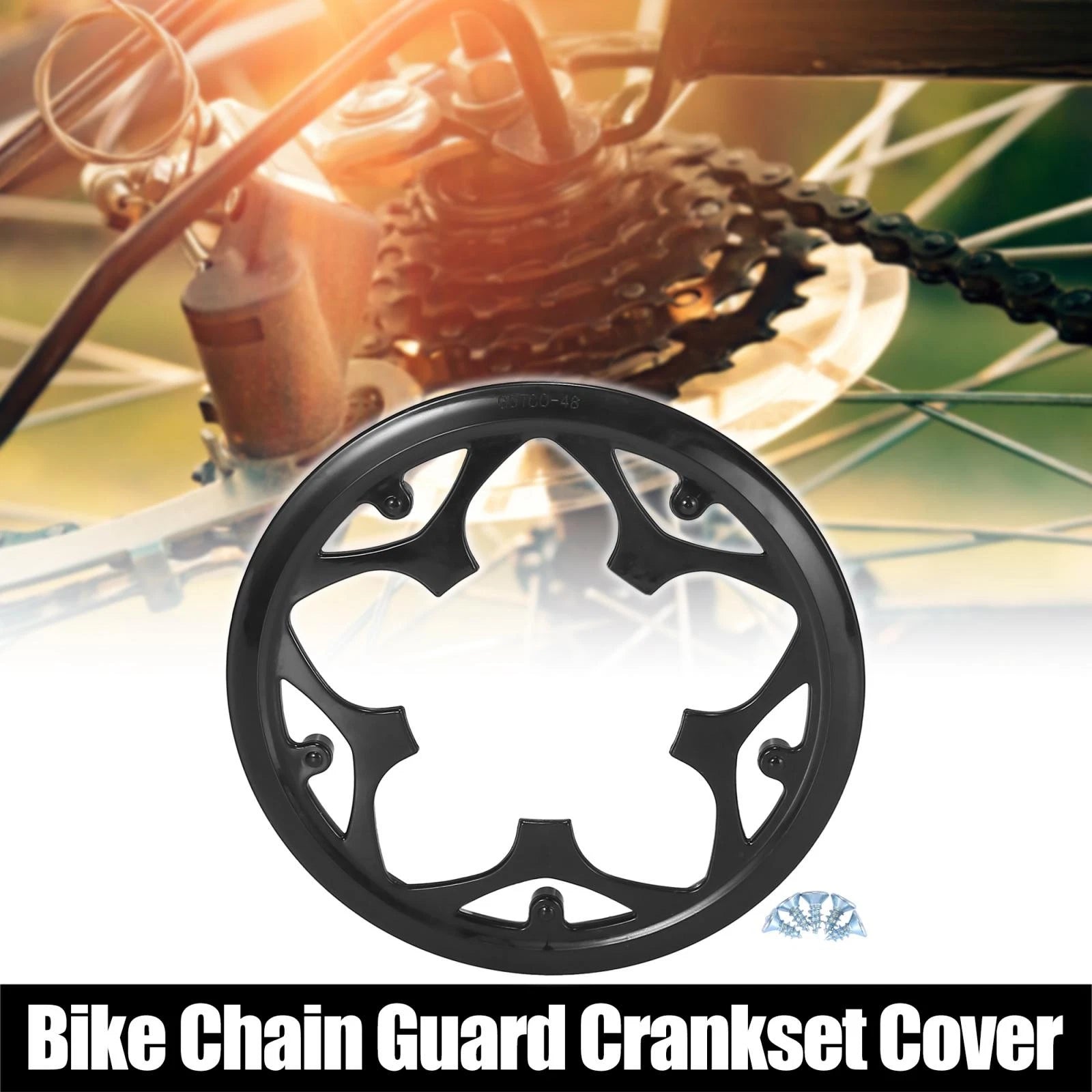Bicycle Crankset Chain Wheel Cover Protector for 48 Tooth Bike 5 Bolt (—)