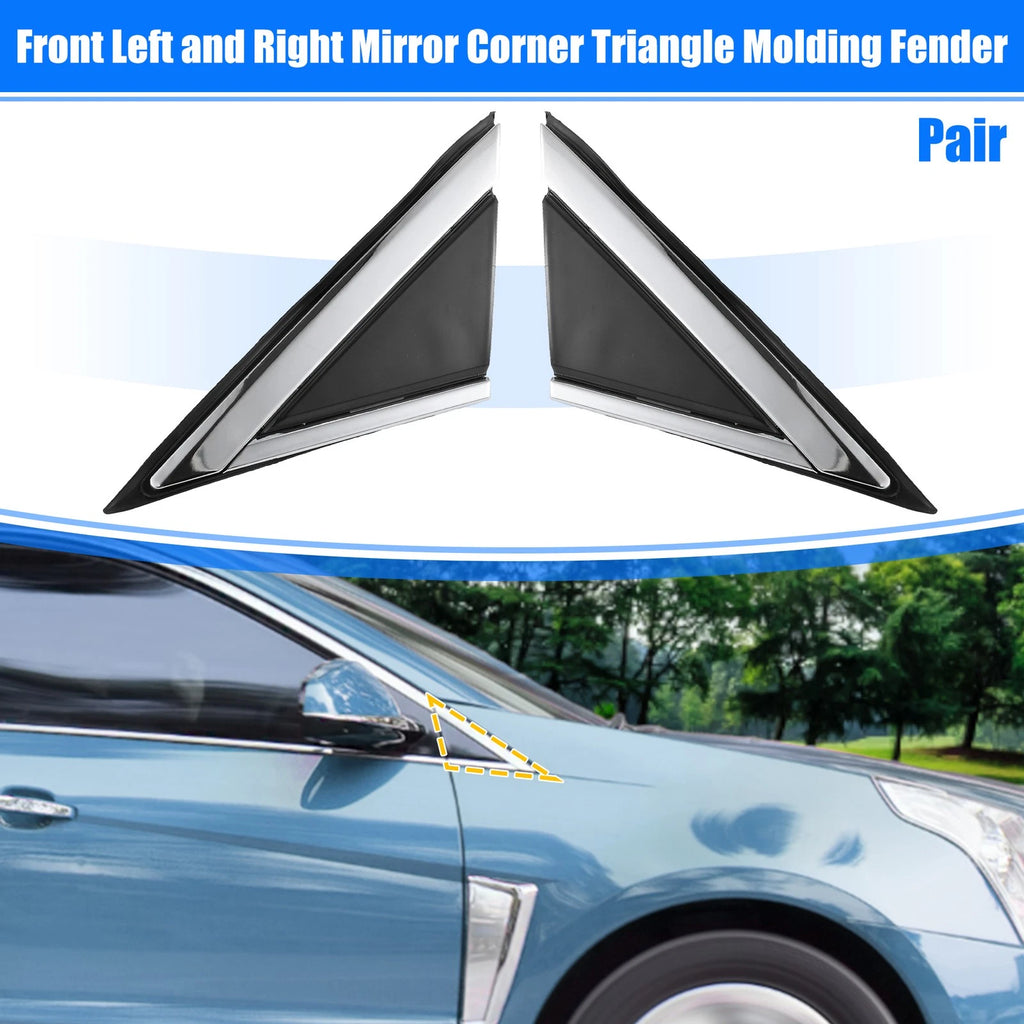1 Pair Mirror Corner Triangle Fender for Cadillac SRX (2010–2016)