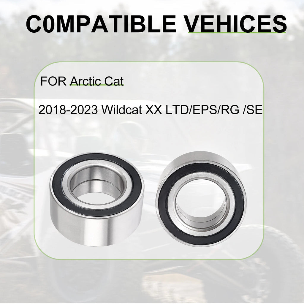 2 Pcs Wheel Bearing for Arctic Cat Wildcat XX (2018–2023) 2402-412