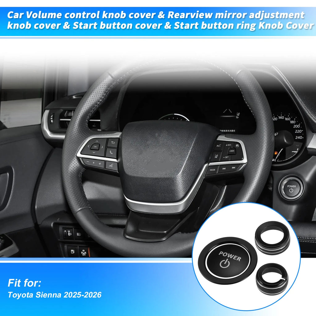 Volume Knob Cover for - Control Switch Trim Ring Black