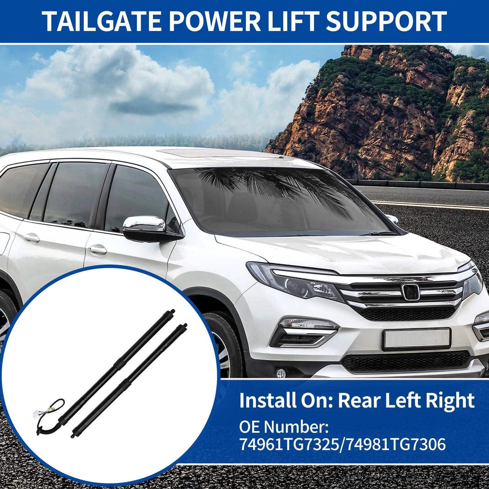 Rear LH RH Tailgate Power Lift Support Replacement for Honda Pilot (2016–2021)