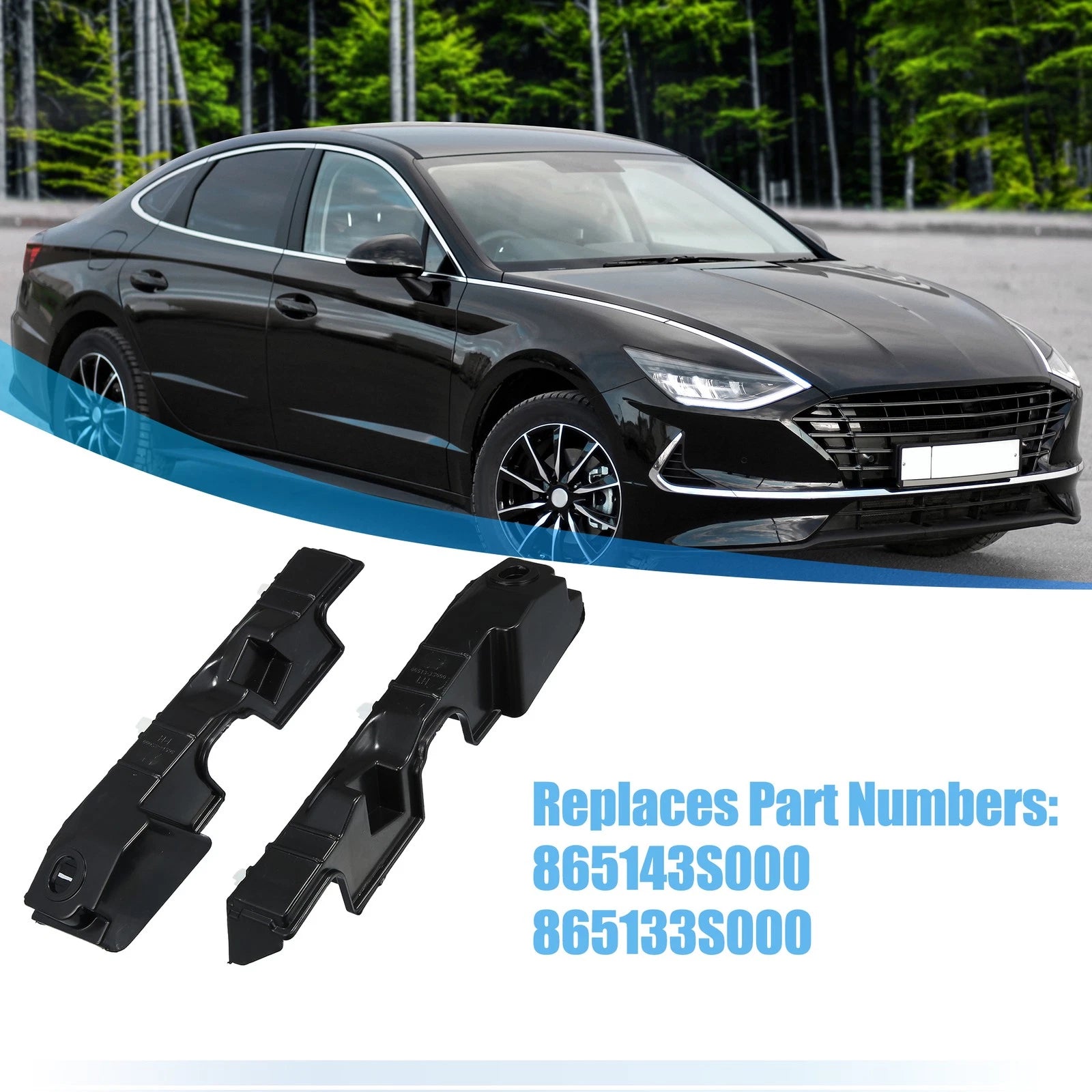 Front Bumper Bracket Pair Replacement for Hyundai Sonata (2011–2015)