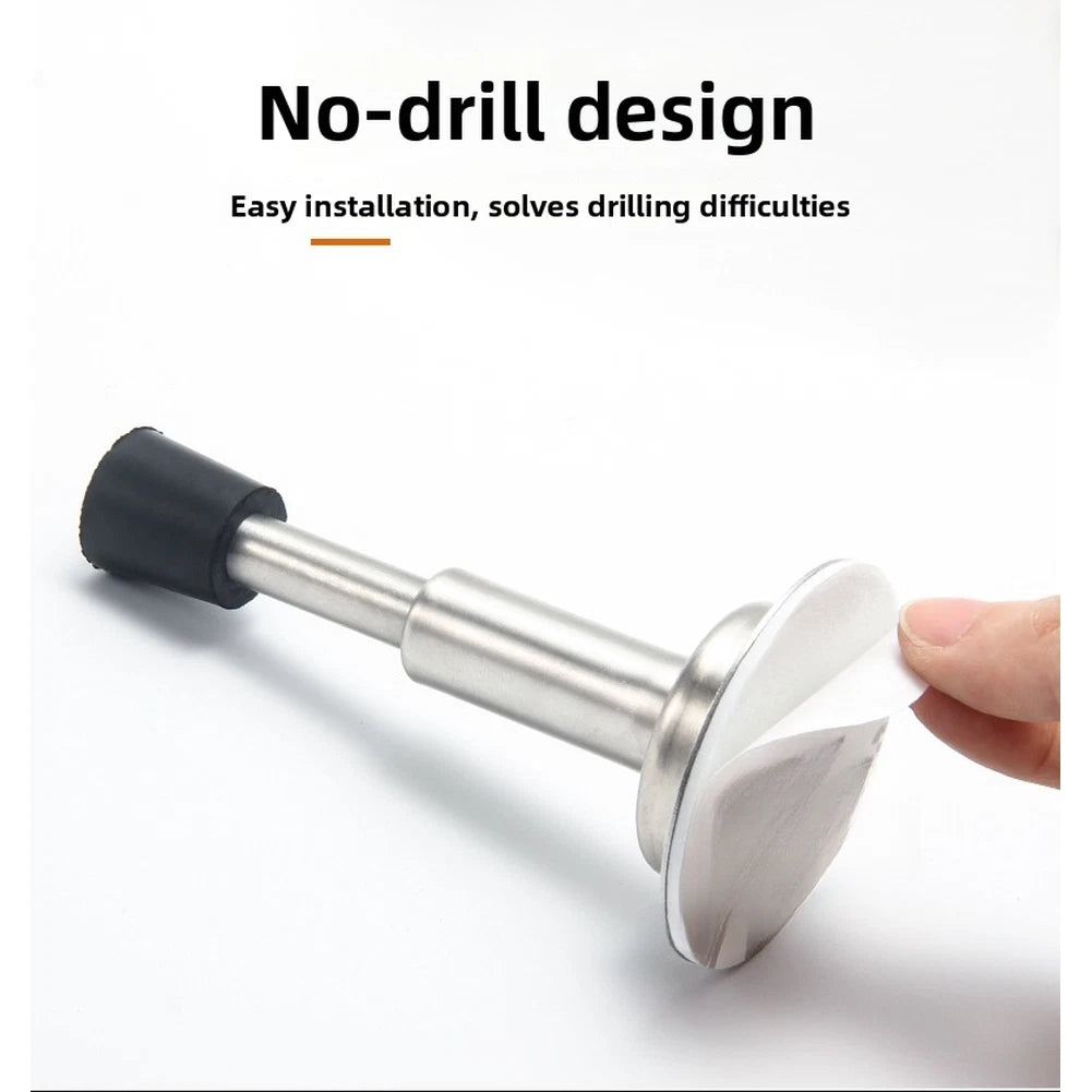 Stainless Steel Door Stopper with Hydraulic Buffer and Rubber End Cap