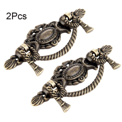 6Pcs Antique Furniture Pull Handle Vintage Drawer Jewelry Box Cabinet Pull Knob