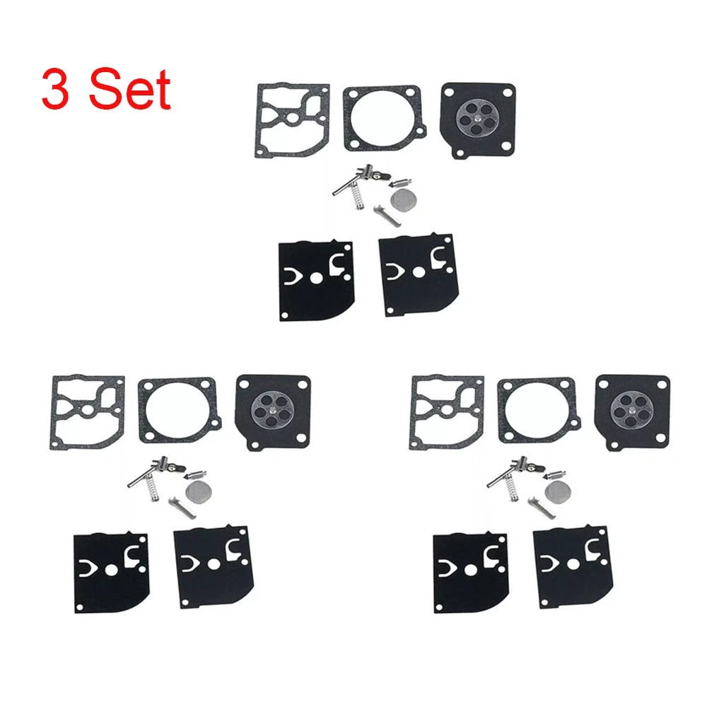 Set of 3 Carburetor Gasket Kits for Poulan Weedeater McCulloch ZAMA RB-39